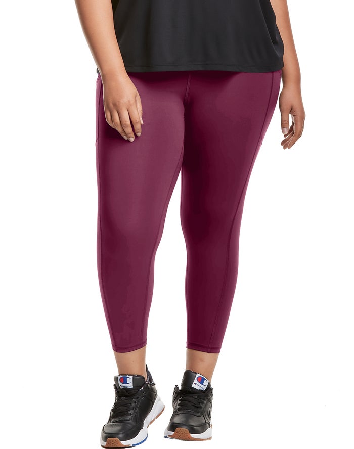 Champion Legging Dames - DonkerPaars - Plus Absolute 3/4 Pocket ( 027654-DTX )